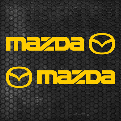 Set Mazda Logo Decal Sticker Sport Racing Stripes Emblem | Mazda Cut Emblem Graphic Vehicle Sticker, Vinyl Car Truck Van Decal Both Sides