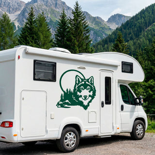Set 2 Pcs Caravan Wolf in the forest Graphics Decals