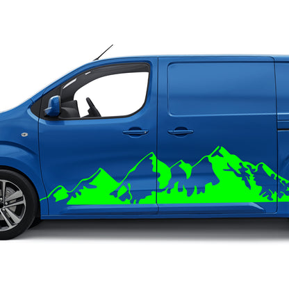 2 Pcs Nature Big Montains Graphics Decal Both Sidesfor any Vehicle Vinyl Stripes RV Car Truck Camper Van Boat Trailer Side Offroad Sticker