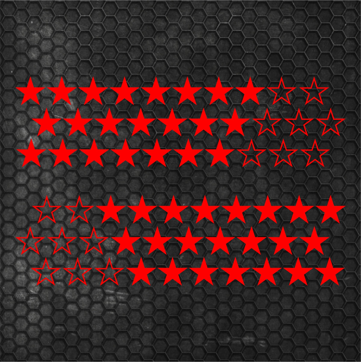 Kit 60 Pcs Sticker Stars on your car or any vehicle