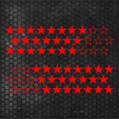 Kit 60 Pcs Sticker Stars on your car or any vehicle | Stickers for Auto Theme Stars 60 pieces Car Van Offroad Vehicle Adhesive graphic decal