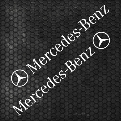 Set Mercedes Logo Decal Sticker Sport Racing Stripes Emblem | Mercedes Cut Emblem Graphic Vehicle Sticker, Vinyl Car Decal Both Sides