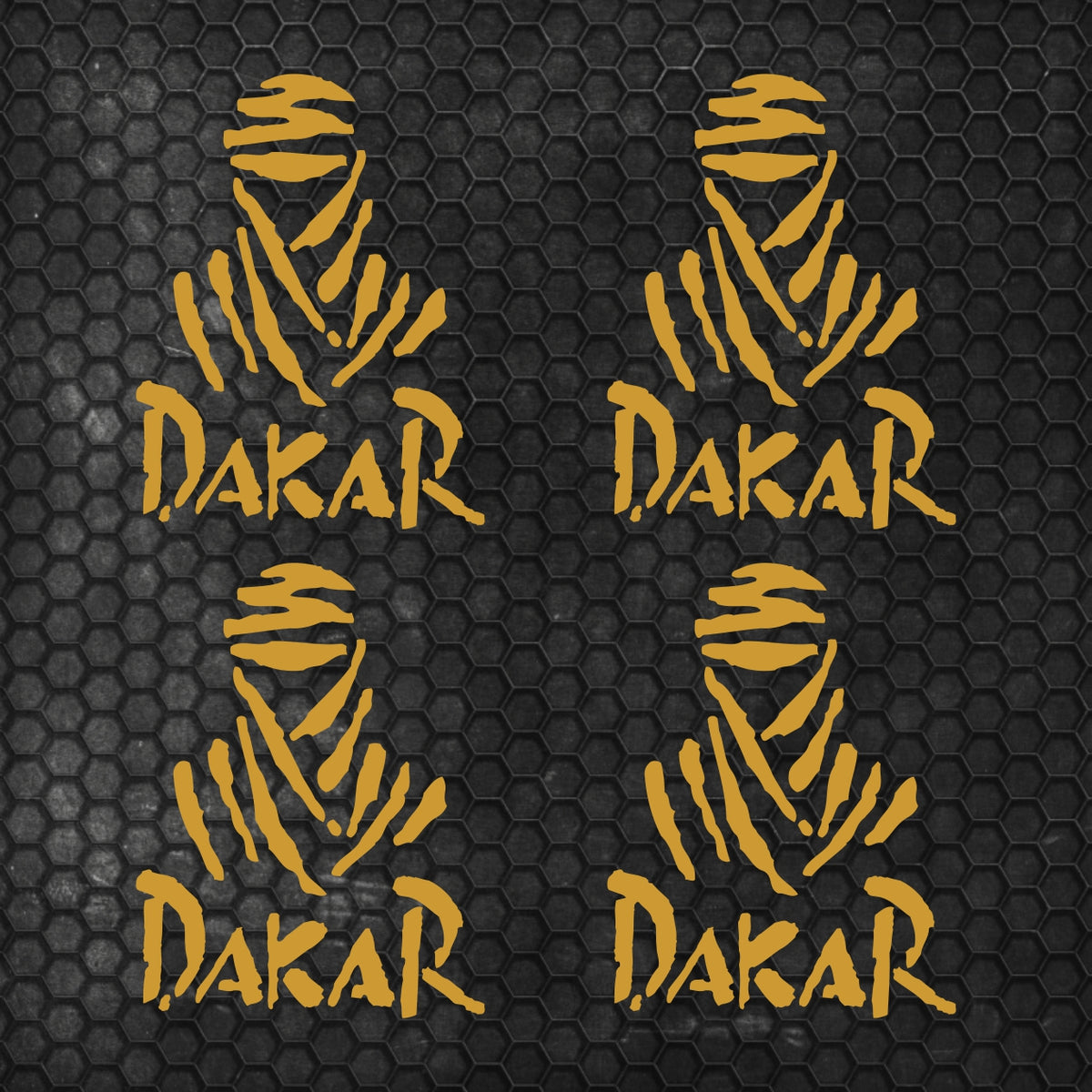 4 Pcs Dakar Sticker Sponsor Vinyl Decal Badge