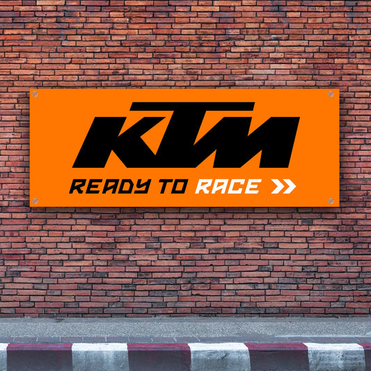 3 Styles KTM Racing Motorsport Logo Sponsor Logo Banner Pvc | Office or showroom Flag, Racing Poster | KTM Motorsport Shop | Poster Garage Decor | Race Background