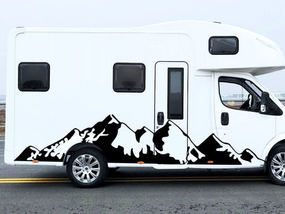 2 Pcs Nature Big Montains Graphics Decal Both Sidesfor any Vehicle Vinyl Stripes RV Car Truck Camper Van Boat Trailer Side Offroad Sticker