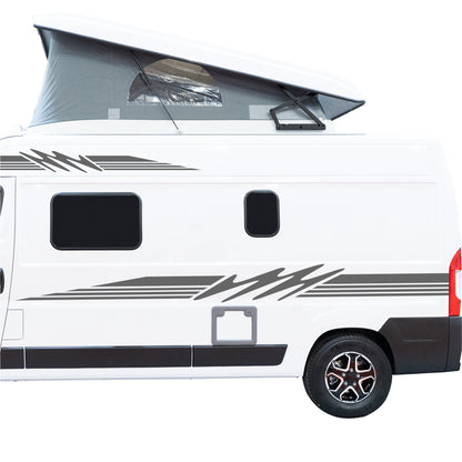 Set 4 Pcs Van Stripes Graphics for Caravan Graphics RV Horsebox Trailer Camper Van Body Decor Vinyl Decals | Motorhome Stripes Adhesive Set