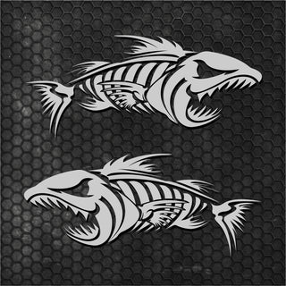 Set 2 Pcs Large Fish Bone Stickers Boat Body Decal Cruise