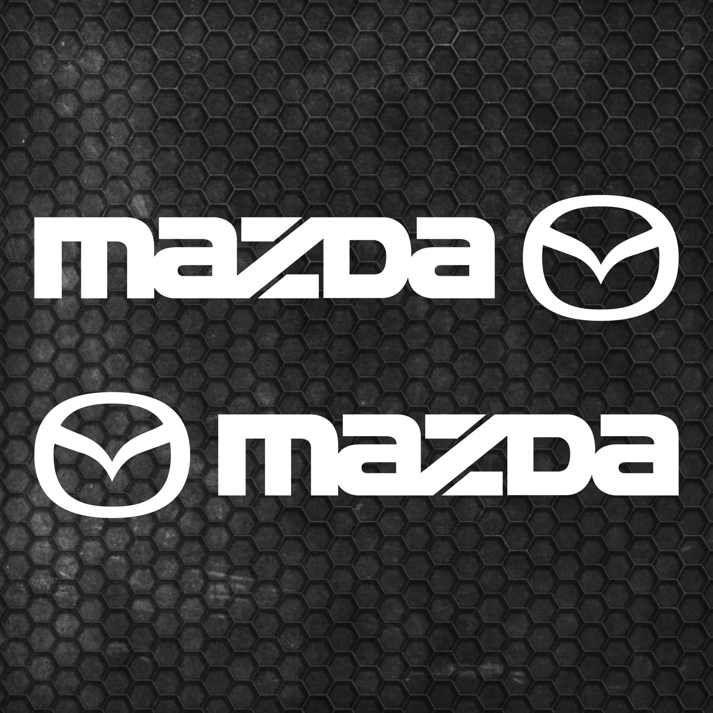 Set Mazda Logo Decal Sticker Sport Racing Stripes Emblem | Mazda Cut Emblem Graphic Vehicle Sticker, Vinyl Car Truck Van Decal Both Sides