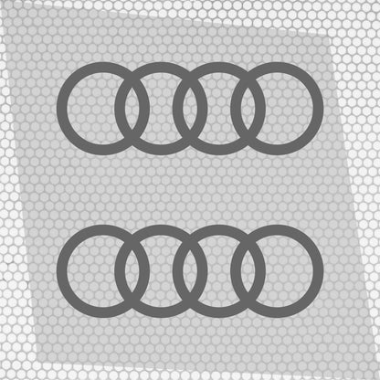 Set 2 Pcs Audi Emblem Graphic Decal Sticker | Premium kit 2 Audi Car Logos Motorsport Decals