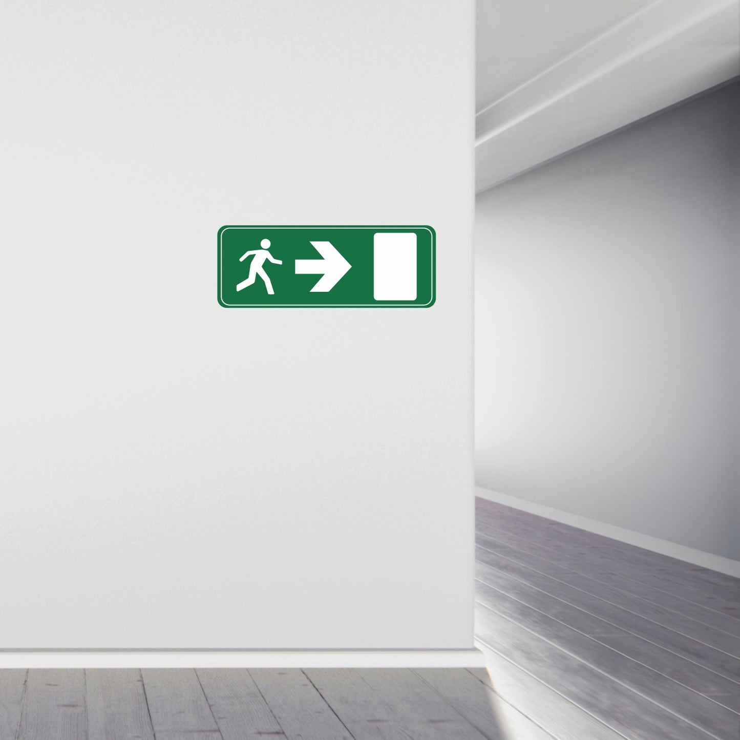 Set 4 Pcs High Quality Stickers Rescue Exit Sign | Warning Signage Decals Vinyl to Office, Store, Garage, Restaurant, Bar, Wall, Door, etc.