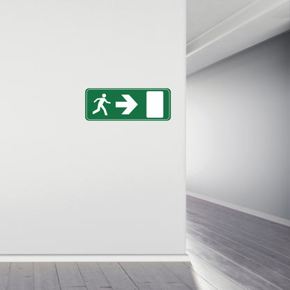 Set 4 Pcs High Quality Stickers Rescue Exit Sign | Warning Signage Decals Vinyl to Office, Store, Garage, Restaurant, Bar, Wall, Door, etc.