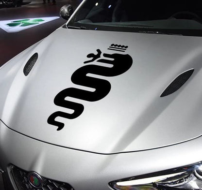 Set 2 Pcs HQ Car Hood and Sides Cover Stickers DIY Auto Vinyl Decals For Alfa Romeo Graphics MiTo Giulia Giulietta Car Tuning Accessories