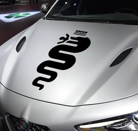 Set 2 Pcs HQ Car Hood and Sides Cover Stickers DIY Auto Vinyl Decals For Alfa Romeo Graphics MiTo Giulia Giulietta Car Tuning Accessories