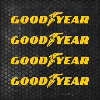 Set 4 Goodyear Tyre Sponsor Vinyl Racing Motorsport Emblem Sticker