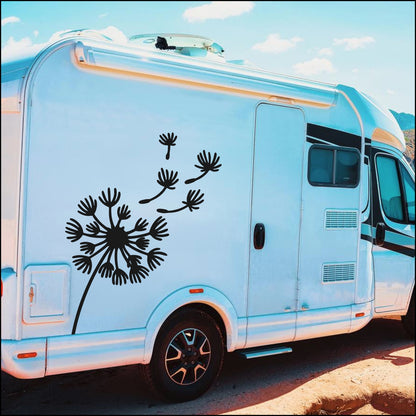 Set 2 Pcs Boho Style Dandelion Flower decal Van Sticker