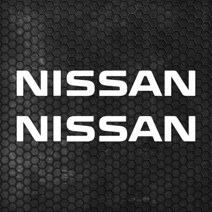 Set 2 Pcs Nissan Logo Decal Sticker Sport Racing Stripes Emblem Graphic | Nissan Cut Emblem logo Vehicle Sticker, Vinyl Car Decal Both Sides