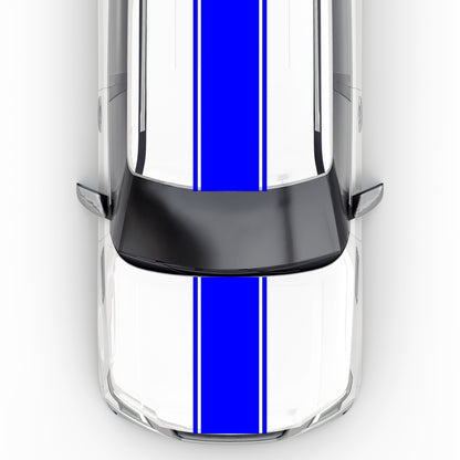 Set Car Van Hood Racing Stripe Sticker, Bonnet Bumper Vinyl Decal for Universal Van Roof Boot adhesives, Racing Stripes Camper decals wrap