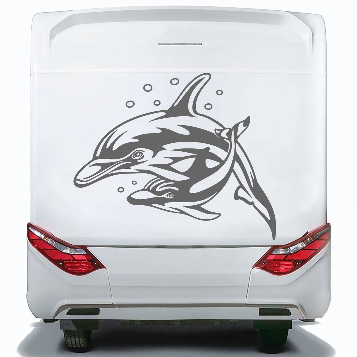 Set Sticker Caravan Family of Dolphins Graphic Decals | Camper Van Caravan Car Decor wrap Sea Animals Decals Kit | Motorhome Rear Adhesives