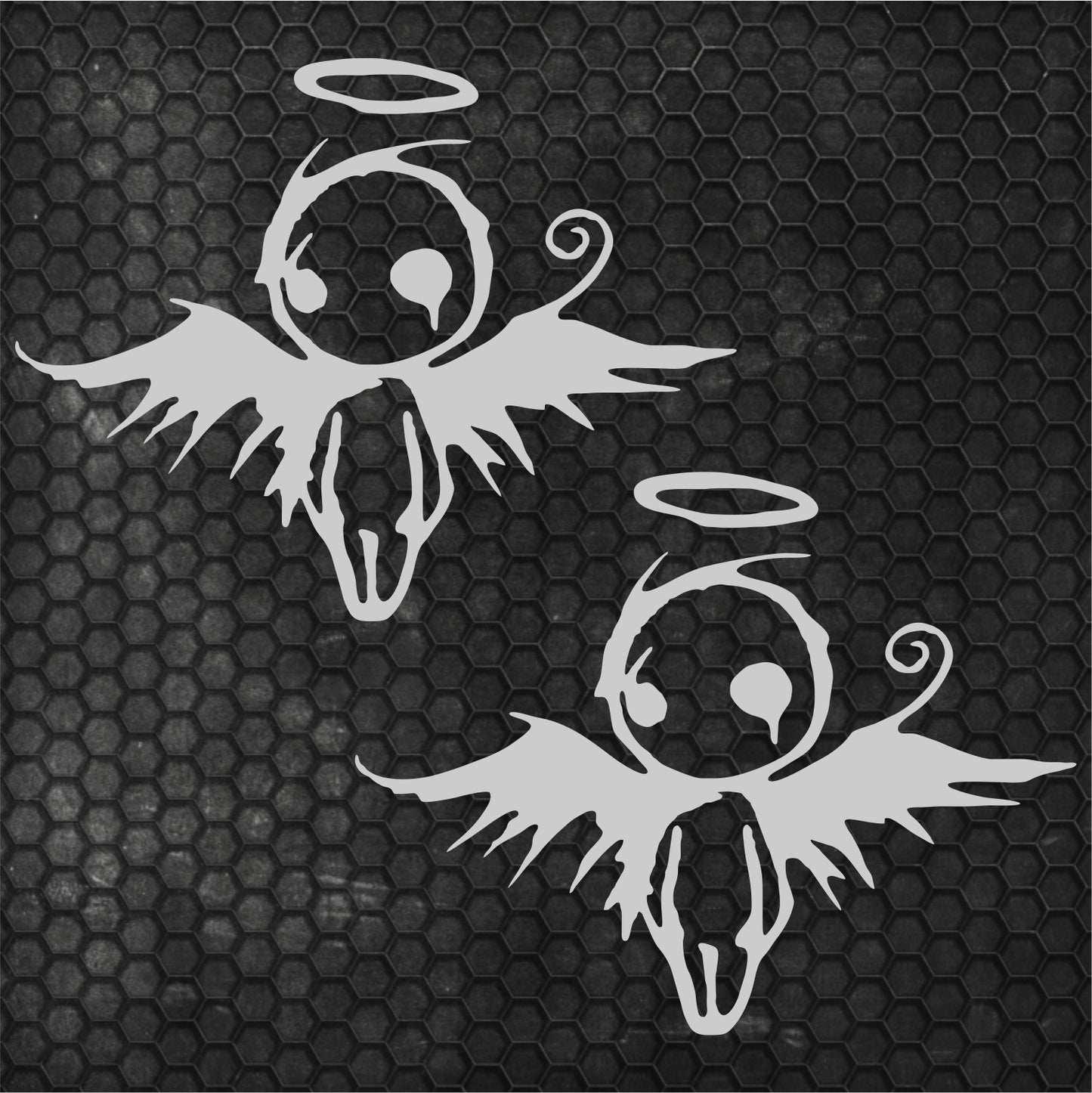 2 Pcs Sad Emo Angel Decal Sticker | Scary Angel Graphic Decal for Window, Vinyl Car Truck Van | Funny Stickers decor Angel Cover Adhesive wrap