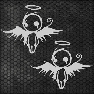 2 Pcs Sad Emo Angel Decal Sticker