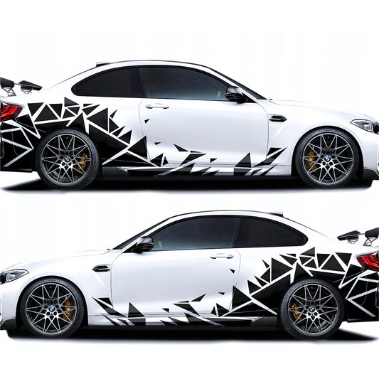 Kit 84 Pcs Triangles Camouflage Sticker Decal Graphics Both Sides | Universal Fit Body Racing Camo Car Van Offroad Vehicle Adhesive vinyl