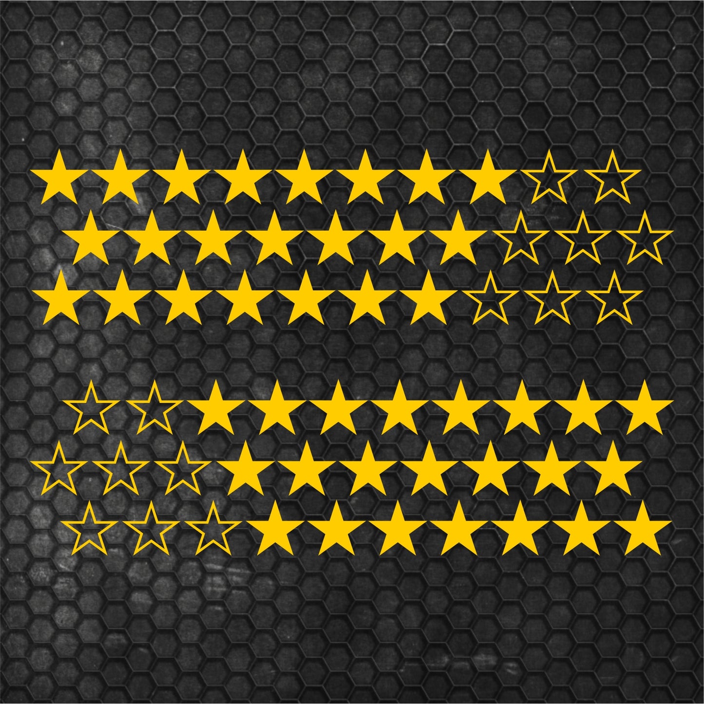 Kit 60 Pcs Sticker Stars on your car or any vehicle | Stickers for Auto Theme Stars 60 pieces Car Van Offroad Vehicle Adhesive graphic decal