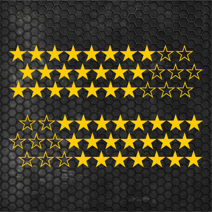 Kit 60 Pcs Sticker Stars on your car or any vehicle | Stickers for Auto Theme Stars 60 pieces Car Van Offroad Vehicle Adhesive graphic decal