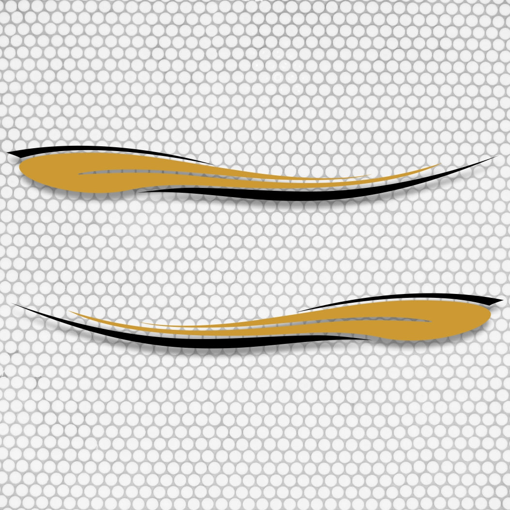Set 2 Pcs Vehicle Stripes Auto Graphics Car RV Trailer Truck Boat Accent Stripe Both Sides Decals | Van Stripes Sides vinyl Decor adhesives