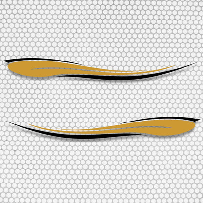 Set 2 Pcs Vehicle Stripes Auto Graphics Car RV Trailer Truck Boat Accent Stripe Both Sides Decals | Van Stripes Sides vinyl Decor adhesives
