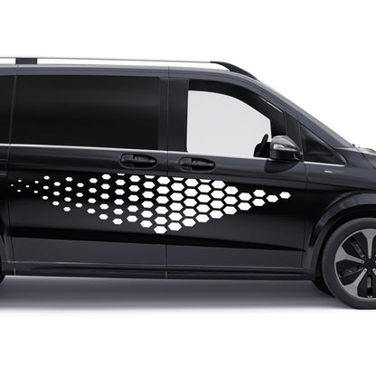 Kit Golf TCR Honeycomb Both Sides Vinyl Decal Sticker Geometric Graphics. Universal compatible model Auto Racing Side Vehicle Stripes