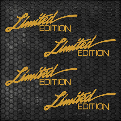 Set 4 Pcs Sport Limited Edition HQ Graphics Cut Stickers vinyl Decals | Limited Edition Car Auto Sticker Motorsport Decal No Background wrap
