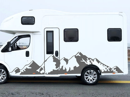 2 Pcs Nature Big Montains Graphics Decal Both Sidesfor any Vehicle Vinyl Stripes RV Car Truck Camper Van Boat Trailer Side Offroad Sticker
