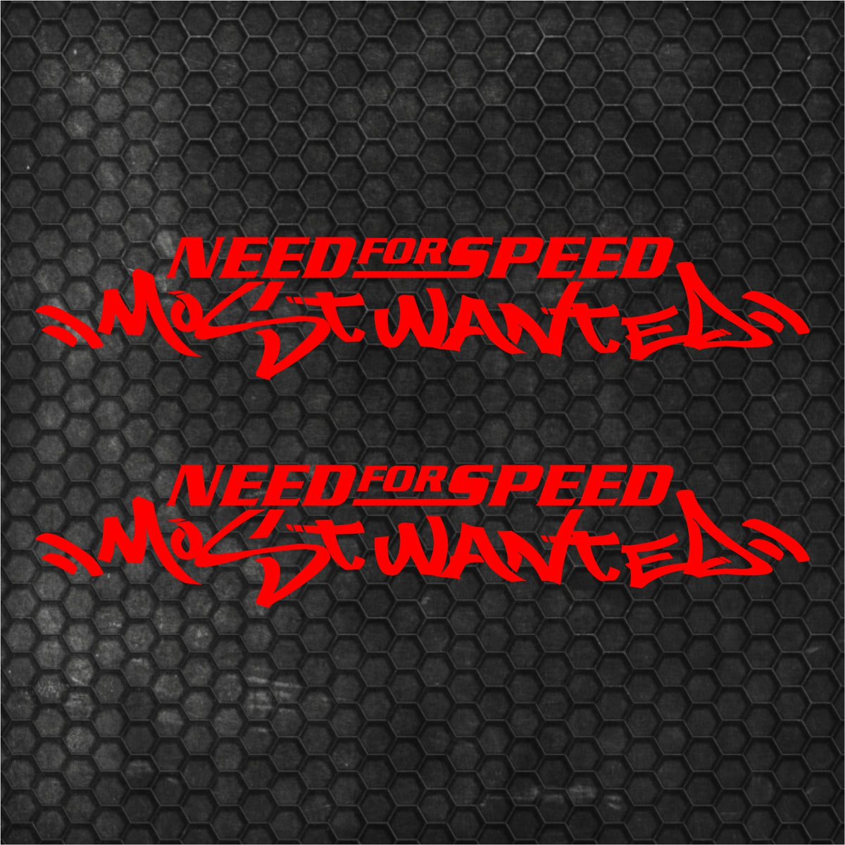 2 Pcs Need For Speed Scratch Graphic Stickers Funny Car Decals