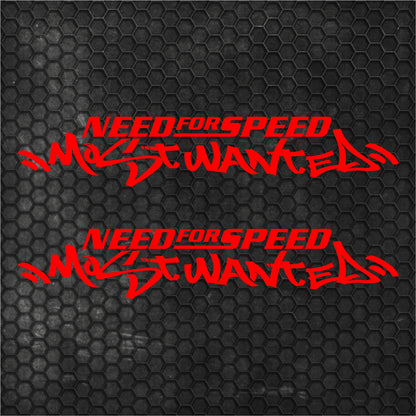 2 Pcs Need For Speed Scratch Graphic Stickers Bumper Window Windshield | Need For Speed Scratch Emblem for Car, Truck SUV Trailer Both Sides