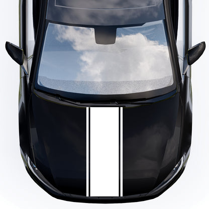 Set Car Van Hood Racing Stripe Sticker, Bonnet Bumper Vinyl Decal for Universal Van Roof Boot adhesives, Racing Stripes Camper decals wrap