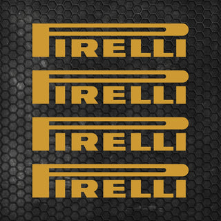Set 4 Pirelli Tyre Sponsor Vinyl Racing Motorsport Emblem Sticker