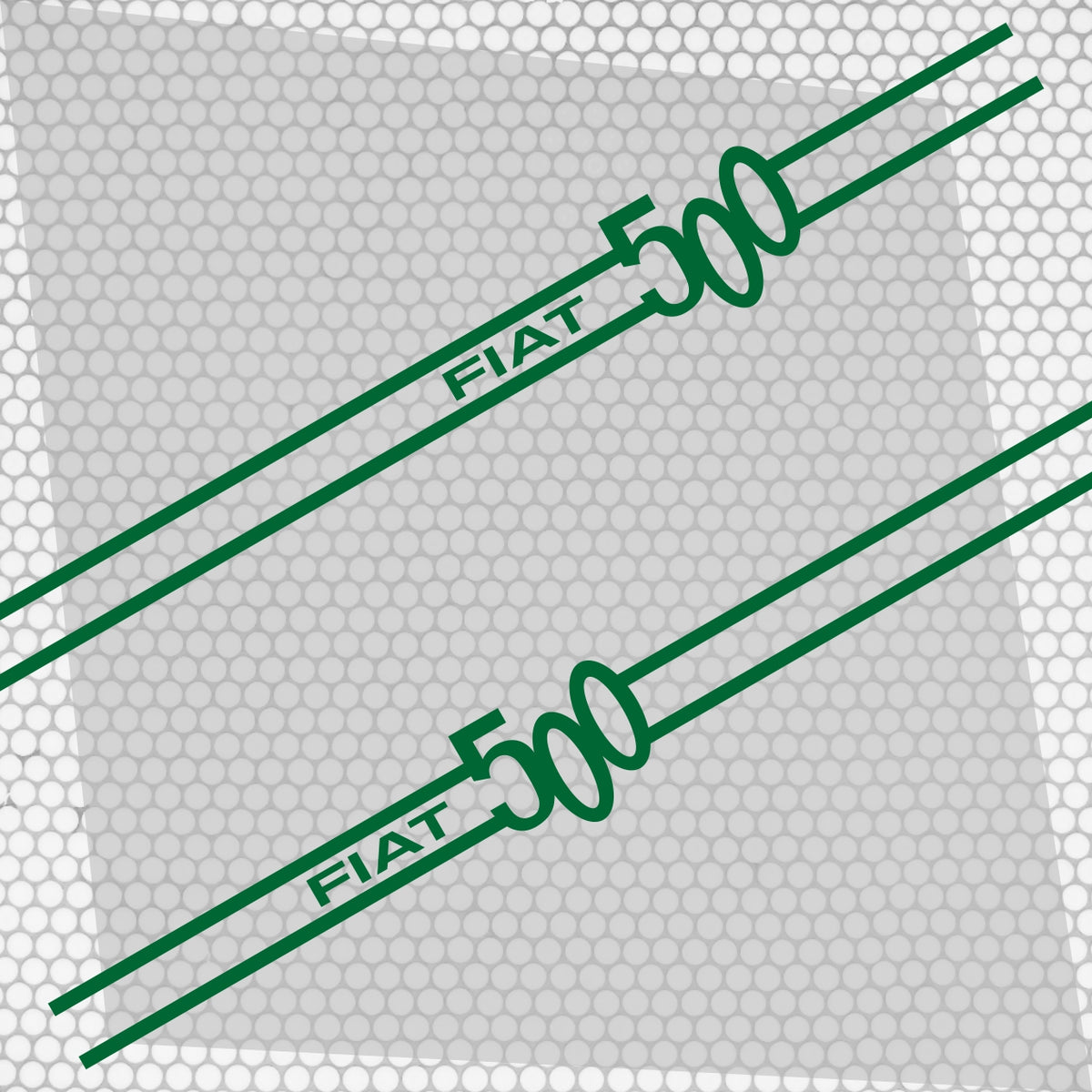 Set 2 Pcs Fiat 500 Stripes Graphics Decals for Both Sides Sticker Decals | Sport Stripes Vinyl Adhesives Fiat 500 vehicle wrap decor