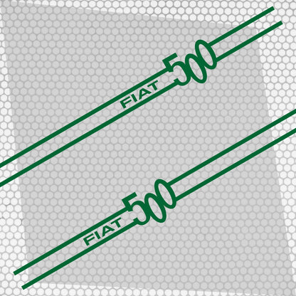 Set 2 Pcs Fiat 500 Stripes Graphics Decals for Both Sides Sticker Decals | Sport Stripes Vinyl Adhesives Fiat 500 vehicle wrap decor
