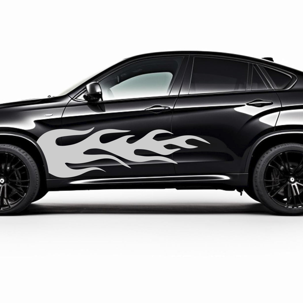 Set 2 Pcs Fire Flames Graphics effect car sticker Both Sides Stripes Decal Graphics Car, SUV, Truck Decals | Fire flames graphics Adhesive