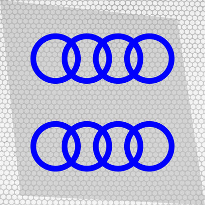Set 2 Pcs Audi Emblem Graphic Decal Sticker | Premium kit 2 Audi Car Logos Motorsport Decals