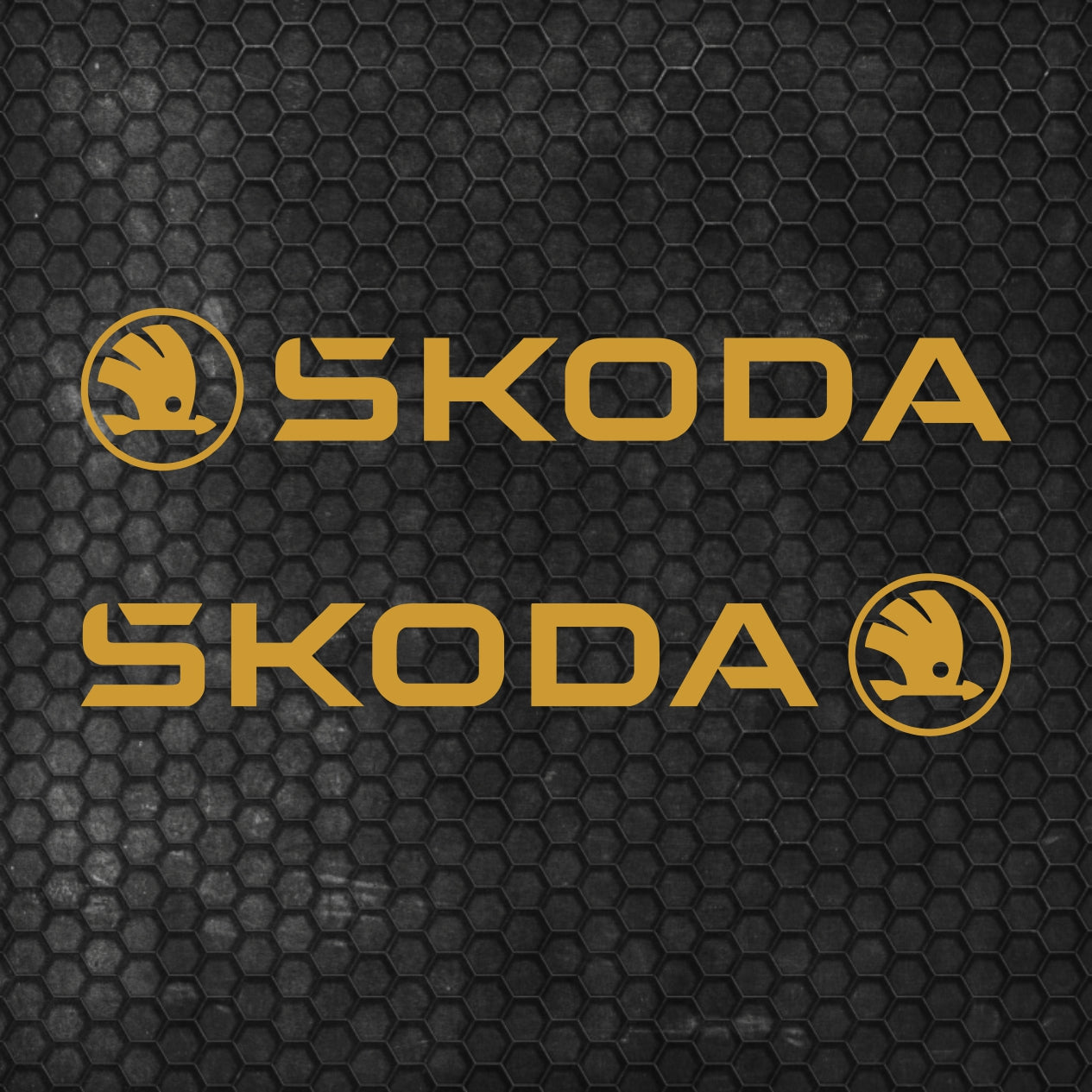 Set 2 Pcs Skoda Logo Decal Sticker Sport Racing Stripes Emblem Graphic | Skoda Cut Emblem logo Vehicle Sticker, Vinyl Car Decal Both Sides