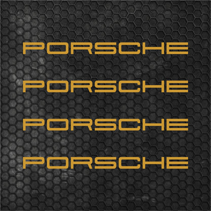 Set 4 HQ Porsche Logo Graphic Vinyl Motorsport Emblem Sticker Decals | Motorcycle Car Vehicle Emblem Decor Kit Racing wrap Adhesives Porsche Cut vinyl Logo