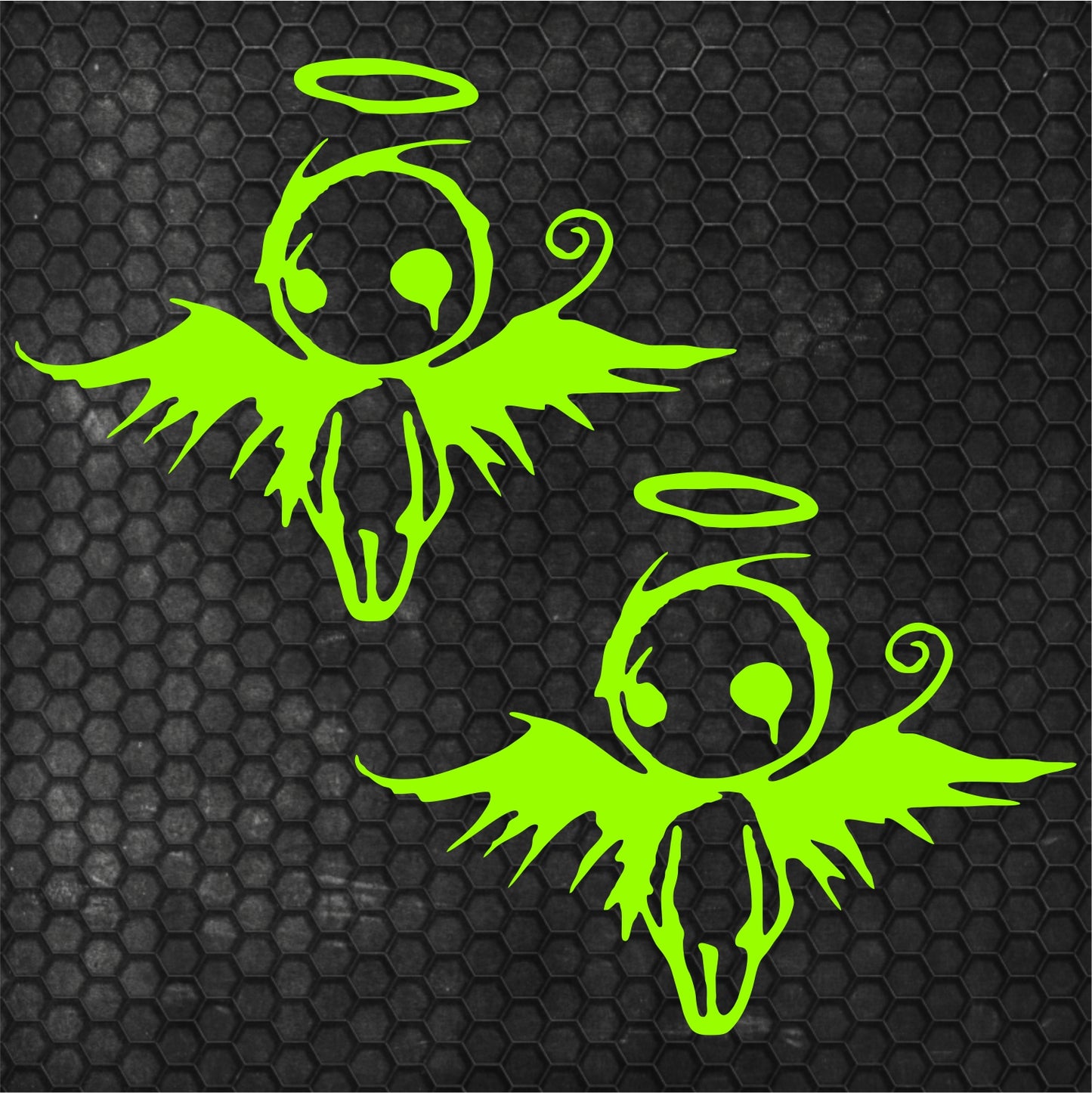 2 Pcs Sad Emo Angel Decal Sticker | Scary Angel Graphic Decal for Window, Vinyl Car Truck Van | Funny Stickers decor Angel Cover Adhesive wrap