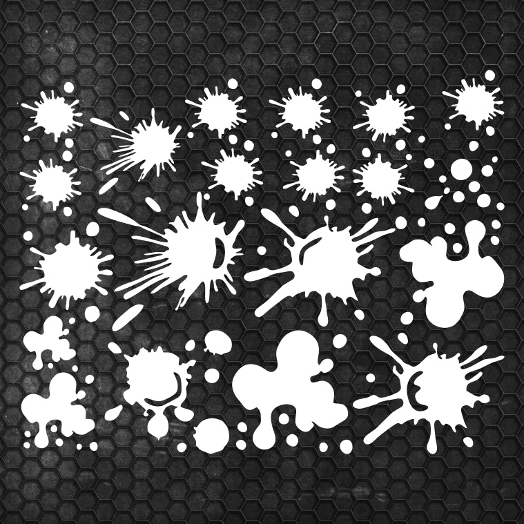 Kit 20 Pcs Sticker Blower on car stain on scratch | Fit Body Racing Camo Blower Car Van Offroad Vehicle Adhesive vinyl Splash graphics decal