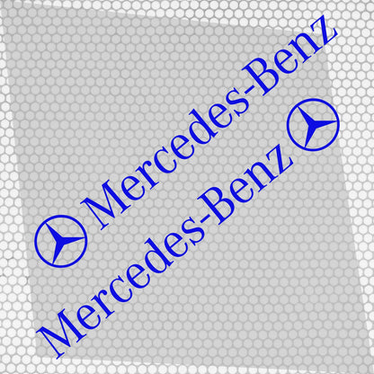 Set Mercedes Logo Decal Sticker Sport Racing Stripes Emblem | Mercedes Cut Emblem Graphic Vehicle Sticker, Vinyl Car Decal Both Sides