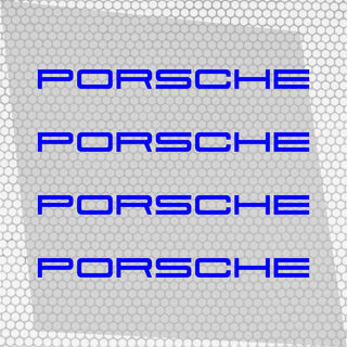 Set 4 Porsche Logo Graphic Vinyl Motorsport Emblem Sticker