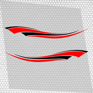 Set 2 Pcs Vehicle Stripes Auto Graphics Car Trailer Truck Boat