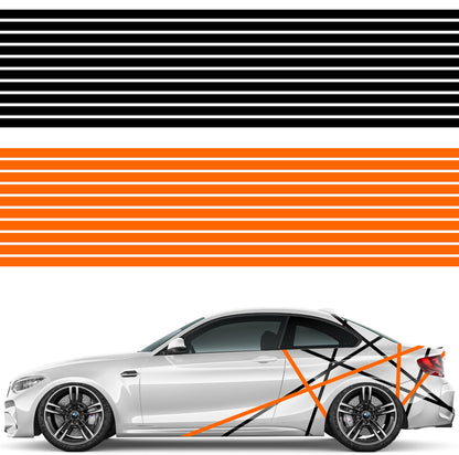 Set 20 Pcs Thin Stripes camouflage Car Decor Graphics. Both Sides Multicolor Stripe Decal Graphics Car, Van Offroad Decor Vehicle Decals