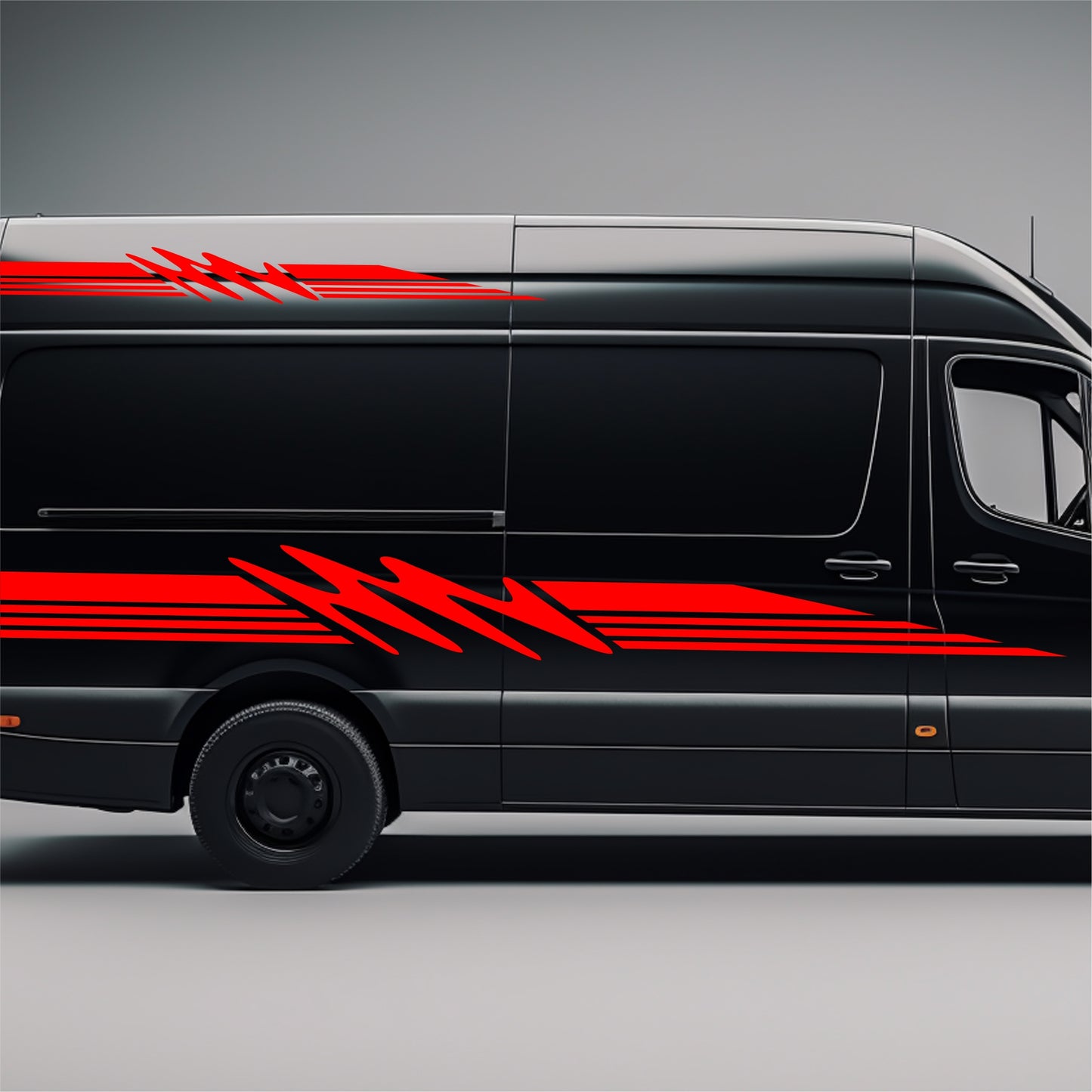 Set 4 Pcs Van Stripes Graphics for Caravan Graphics RV Horsebox Trailer Camper Van Body Decor Vinyl Decals | Motorhome Stripes Adhesive Set