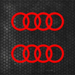 Set 2 Pcs Audi Emblem Graphic Decal Sticker